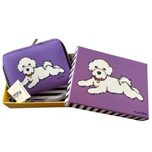 Marc Tetro Bichon/Maltese Purple/Black & White Wallet (NIB)